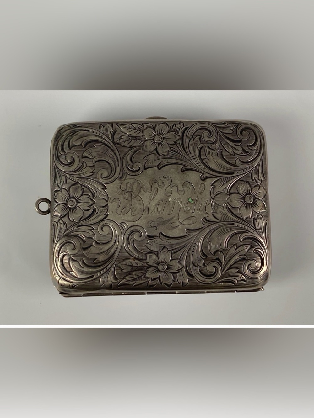 Antique Webster Sterling Silver Engraved
Floral Motif purse